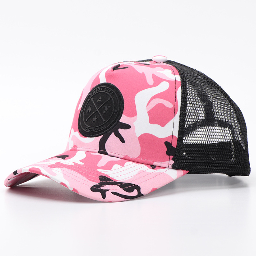 Running Cap Mesh - Casualowa czapka z siateczką i naszywkami