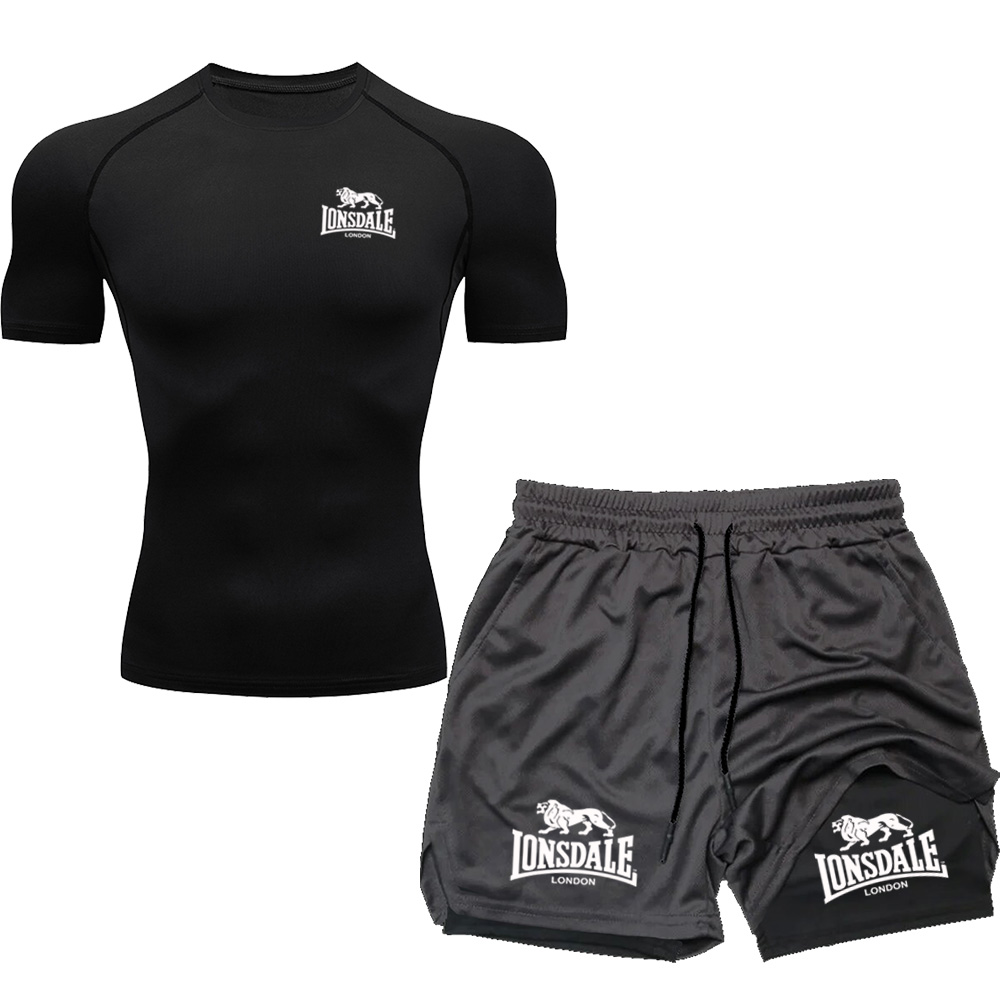 Running Jogging Gear - LONSDALE Męskie szorty z wieloma kieszeniami,