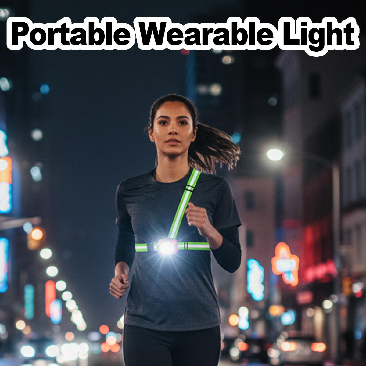 Running Jogging Gear - Światło do biegania, ładowane przez USB,