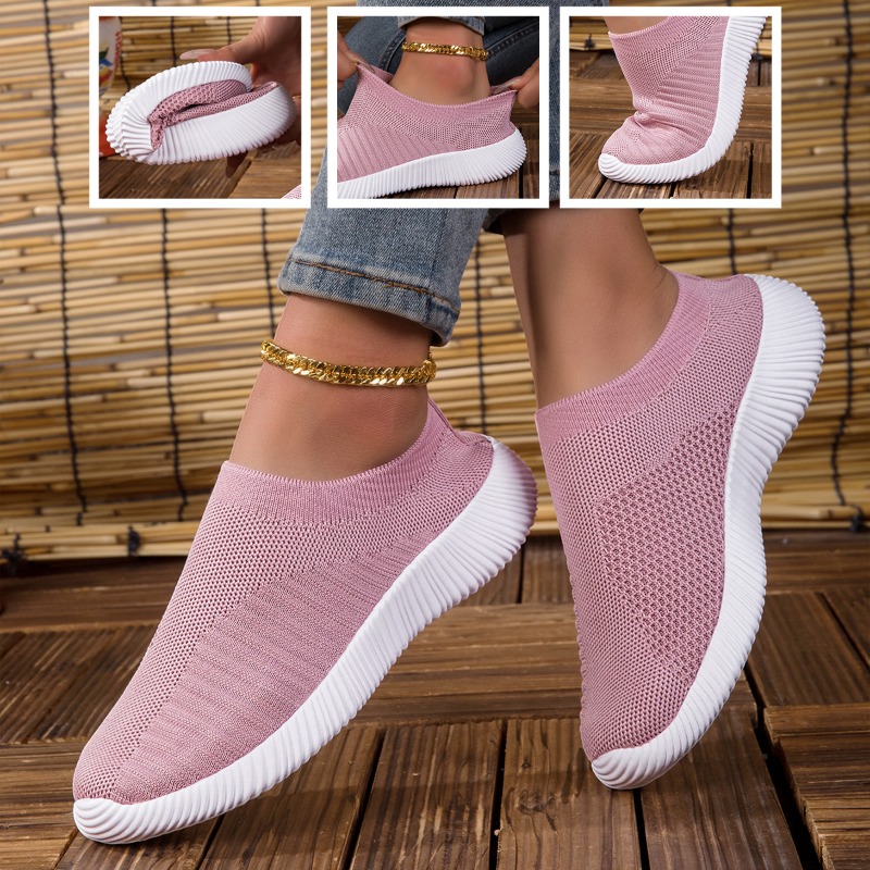 Running Gear Women - Damskie sneakersy oddychające z dzianiny, wygodne,