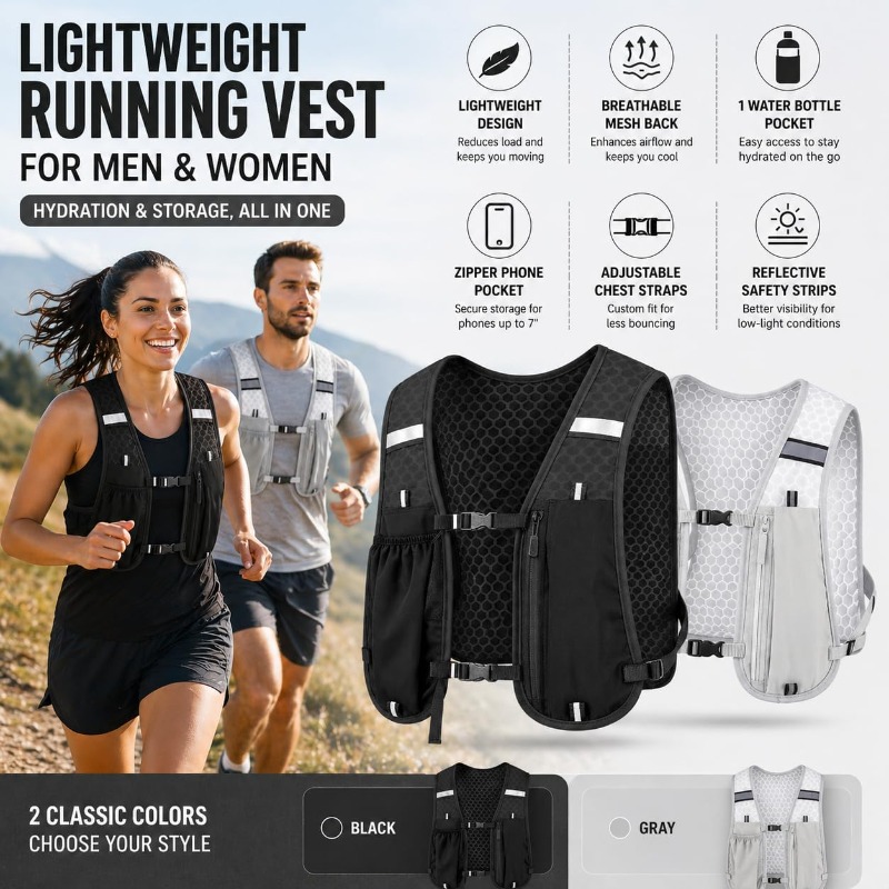 Kamizelka odblaskowa lekka do  – Running Gear Winter Men recenzja i cena