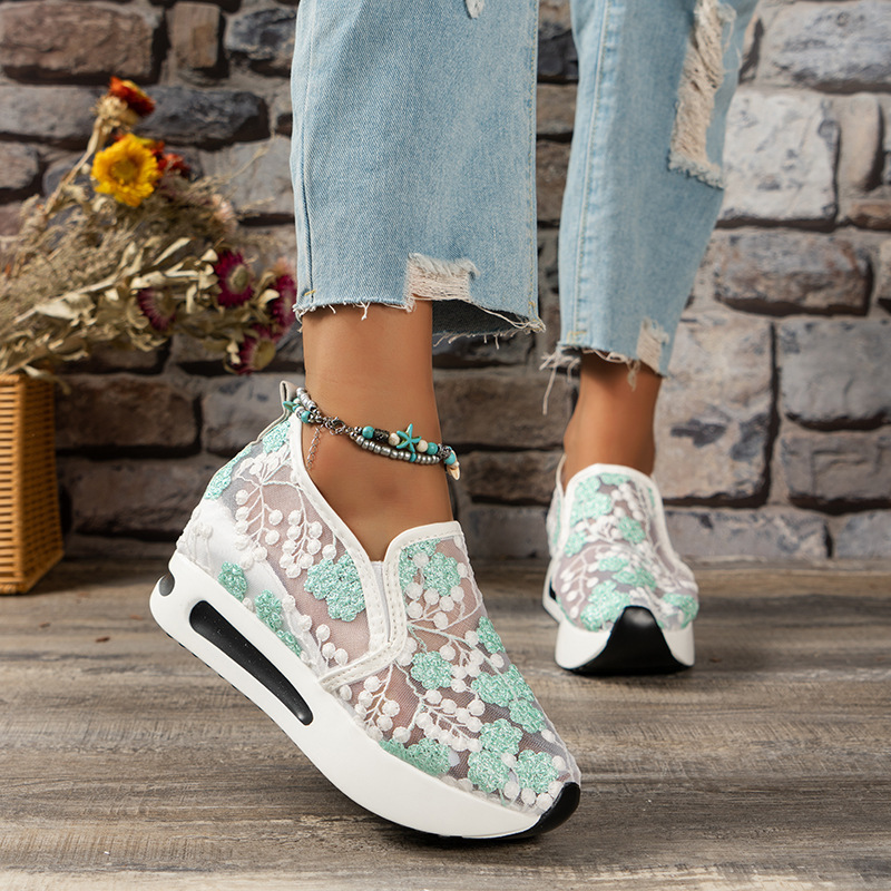 Koronkowe baleriny na platform – Running Gear Women recenzja i cena